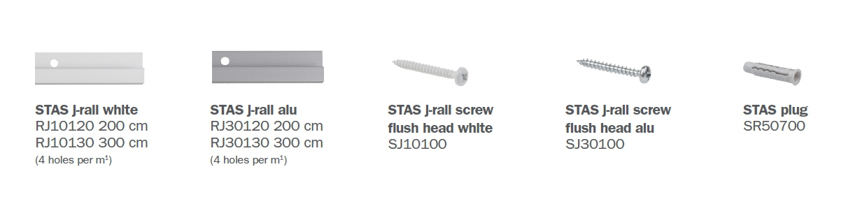 STAS j-rail parts